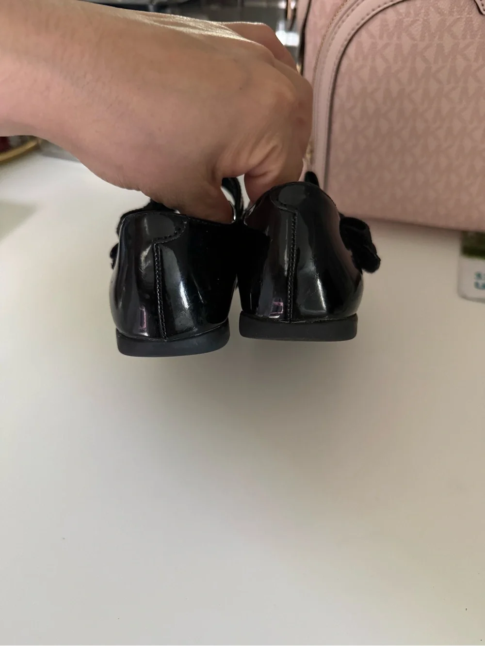 Rachel Shoes Girls' Black Patent Mary Janes with Bow